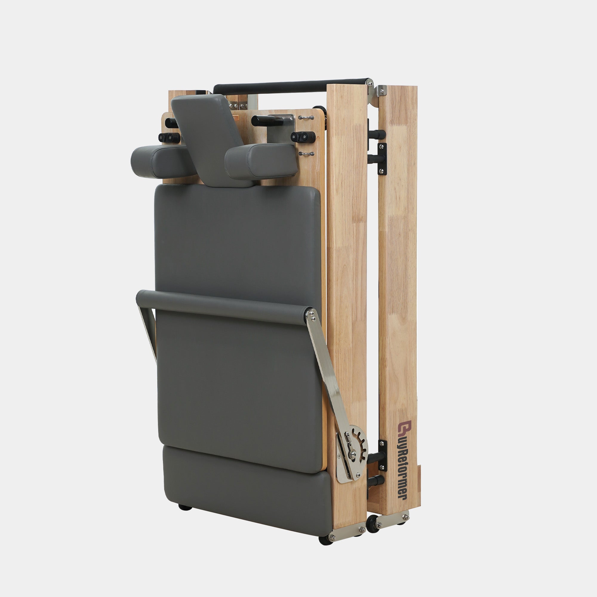Solid Wood Foldable Pilates Reformer – Space-Saving