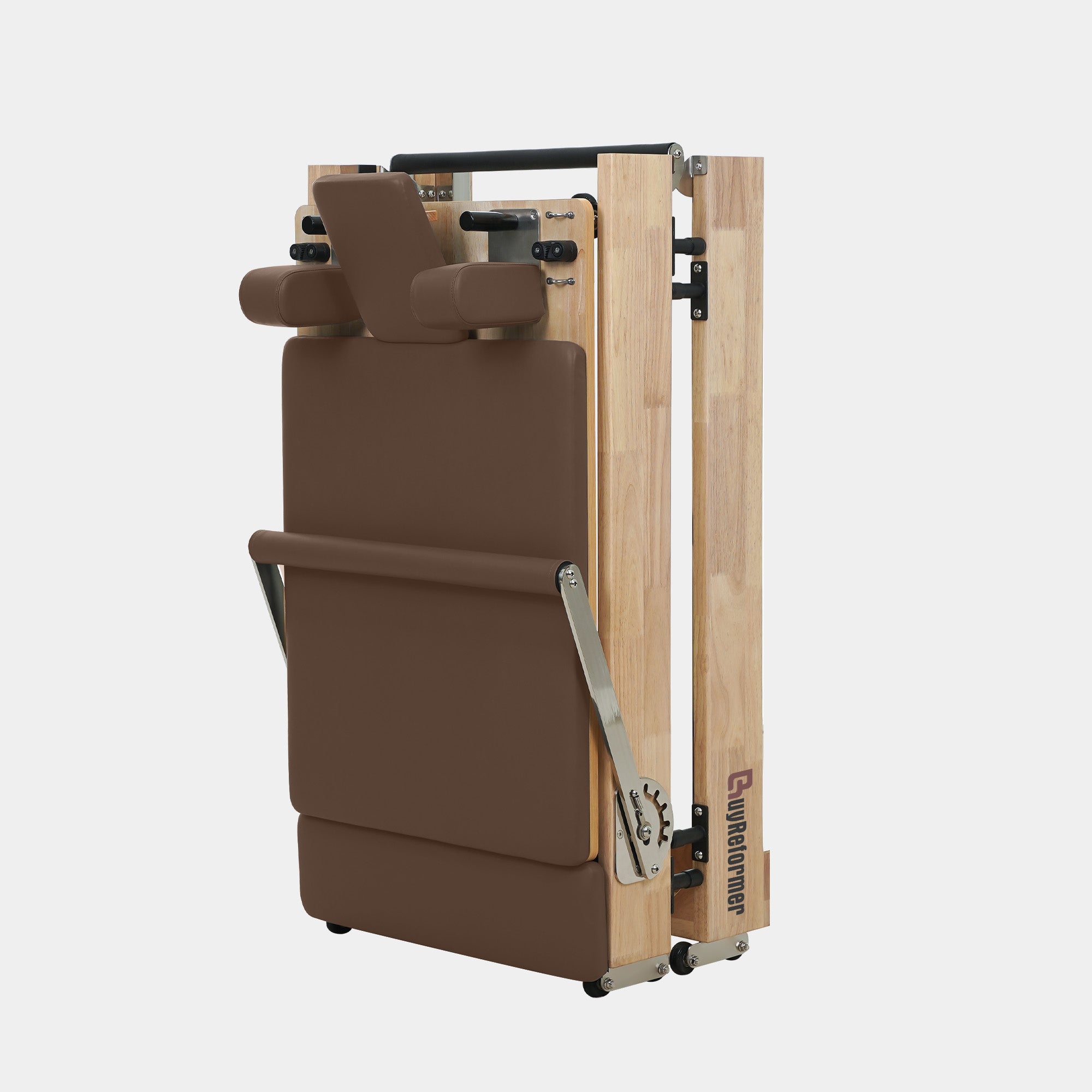 Solid Wood Foldable Pilates Reformer – Space-Saving