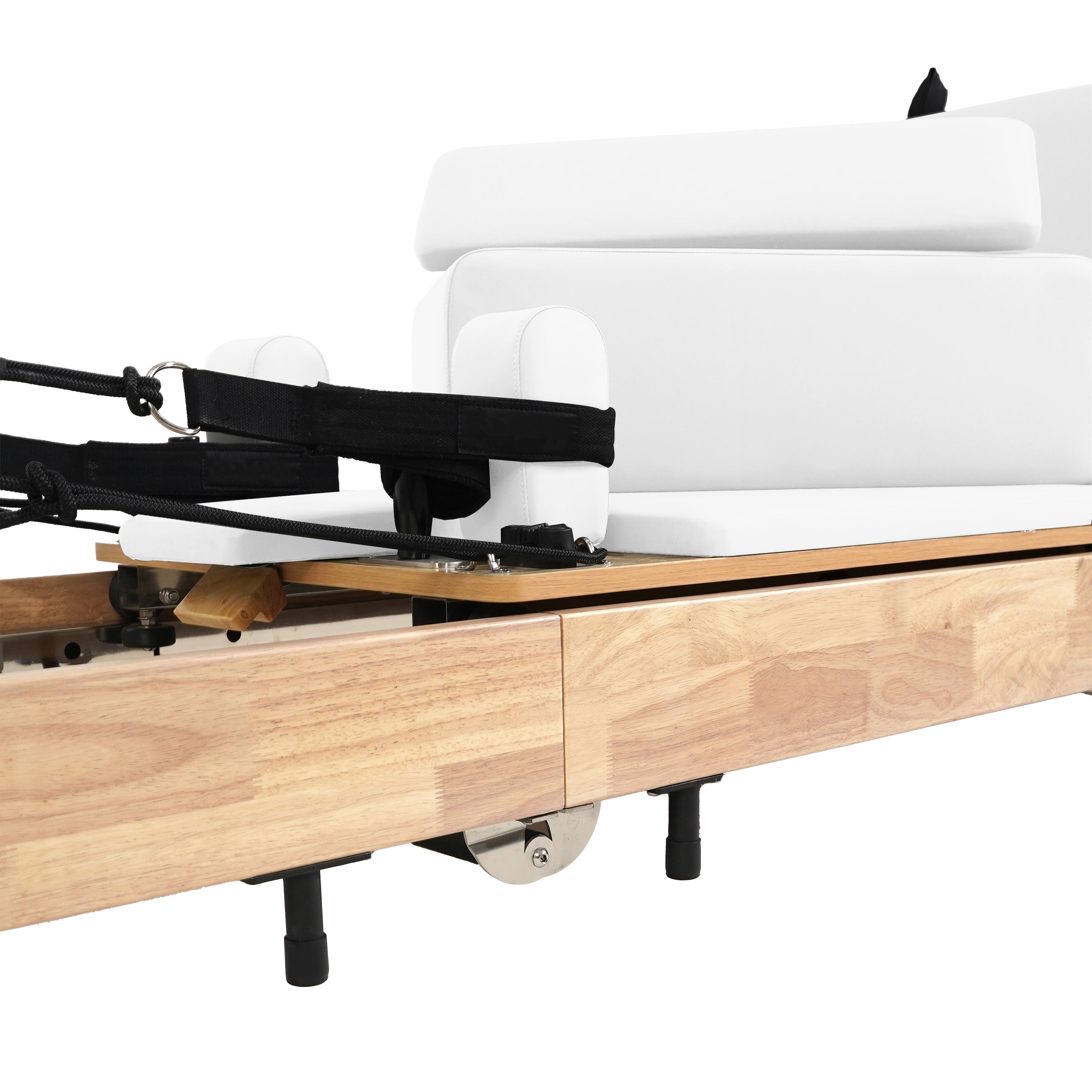 Oak Foldable Pilates Reformer – Space-Saving,