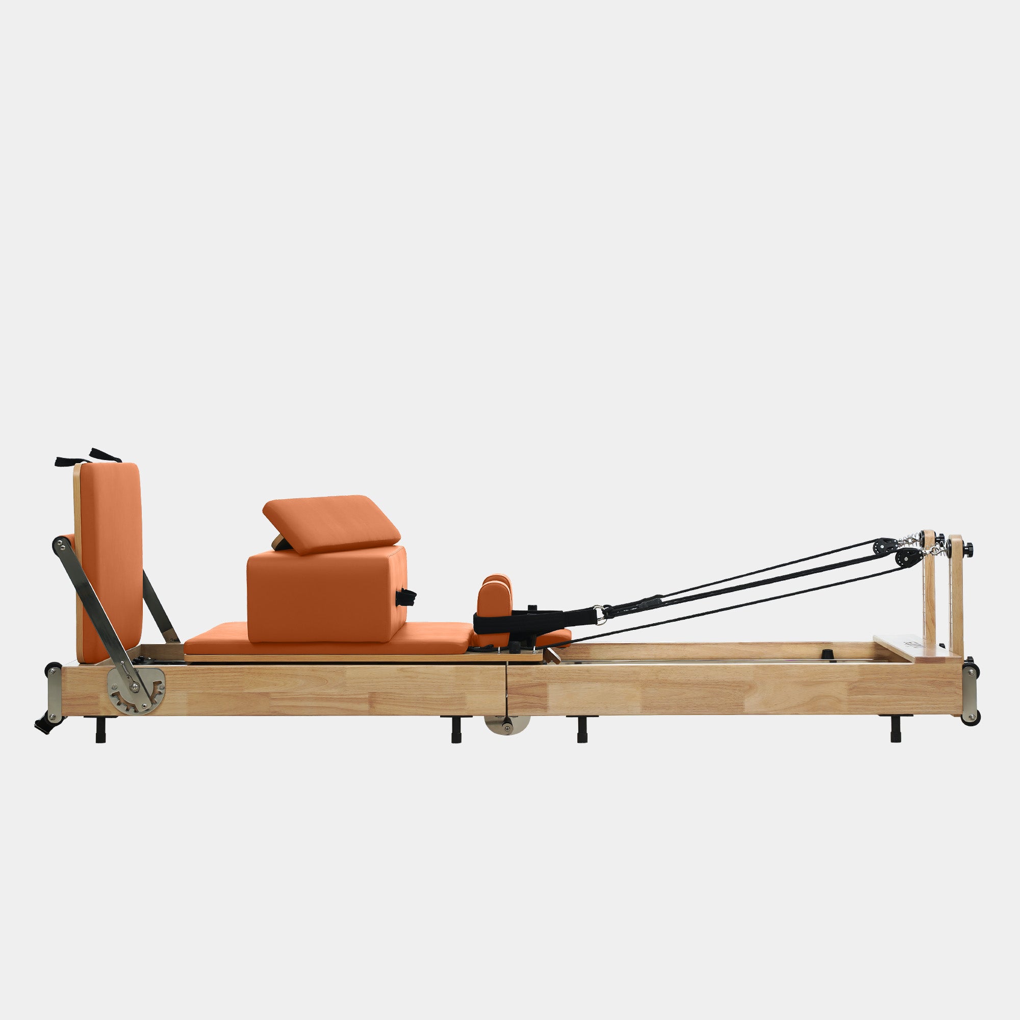 Solid Wood Foldable Pilates Reformer – Space-Saving