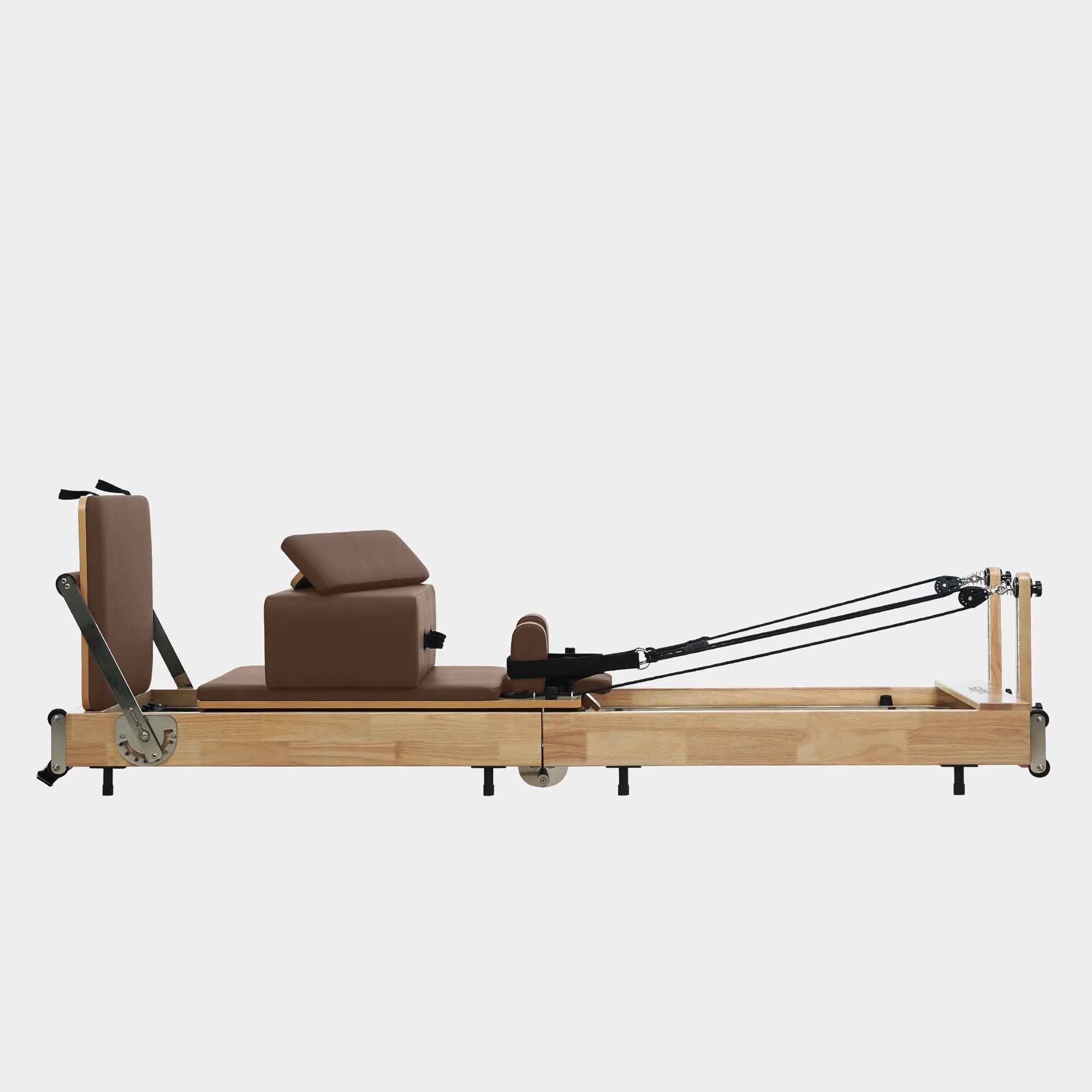 Solid Wood Foldable Pilates Reformer – Space-Saving