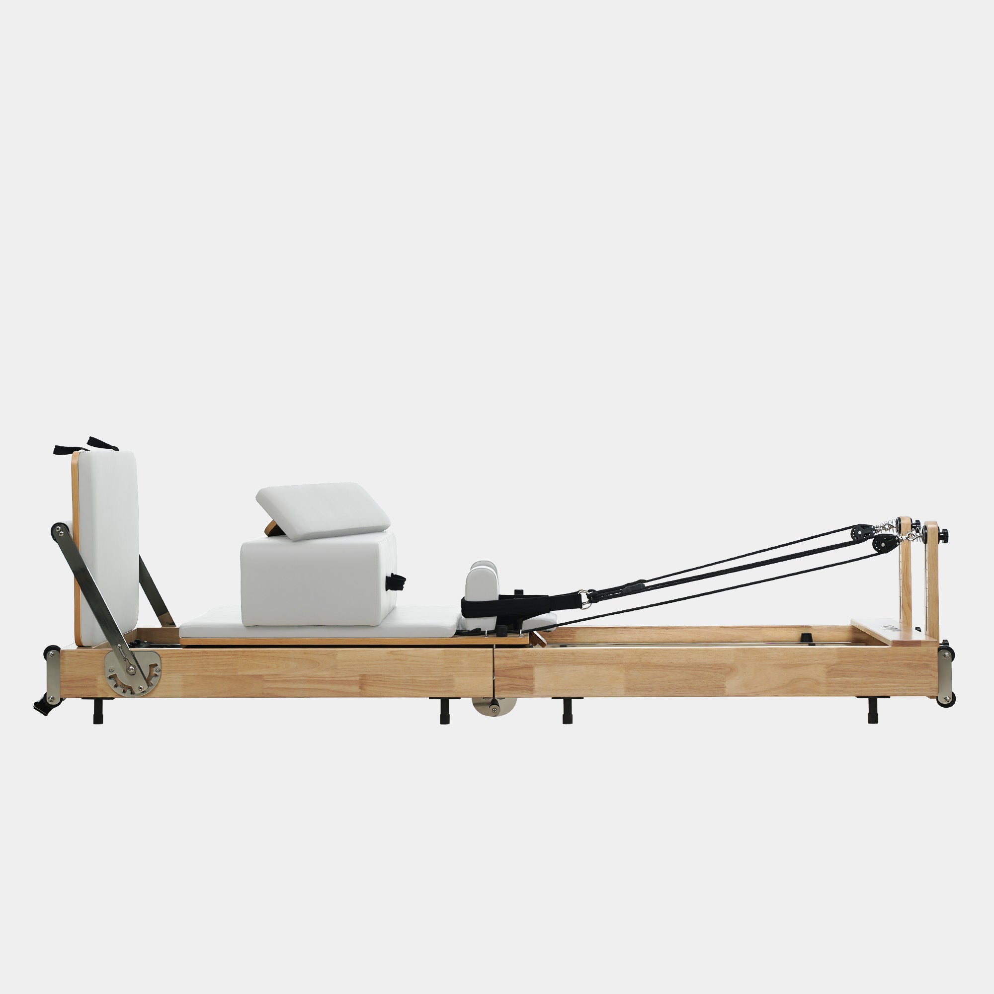 Solid Wood Foldable Pilates Reformer – Space-Saving