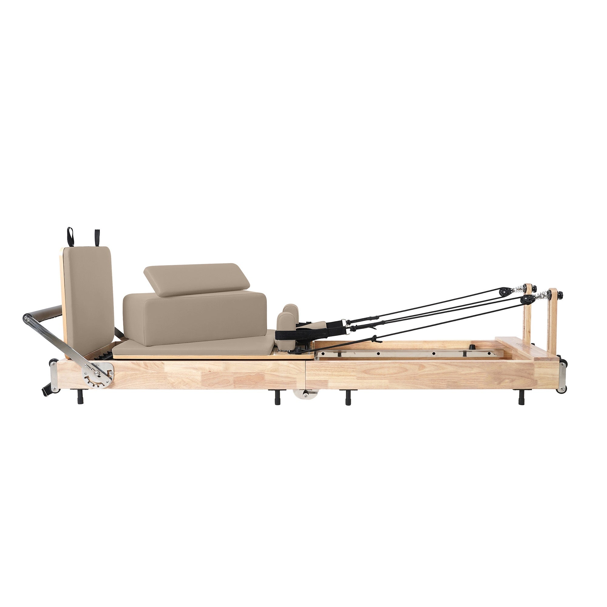 Oak Foldable Pilates Reformer – Space-Saving