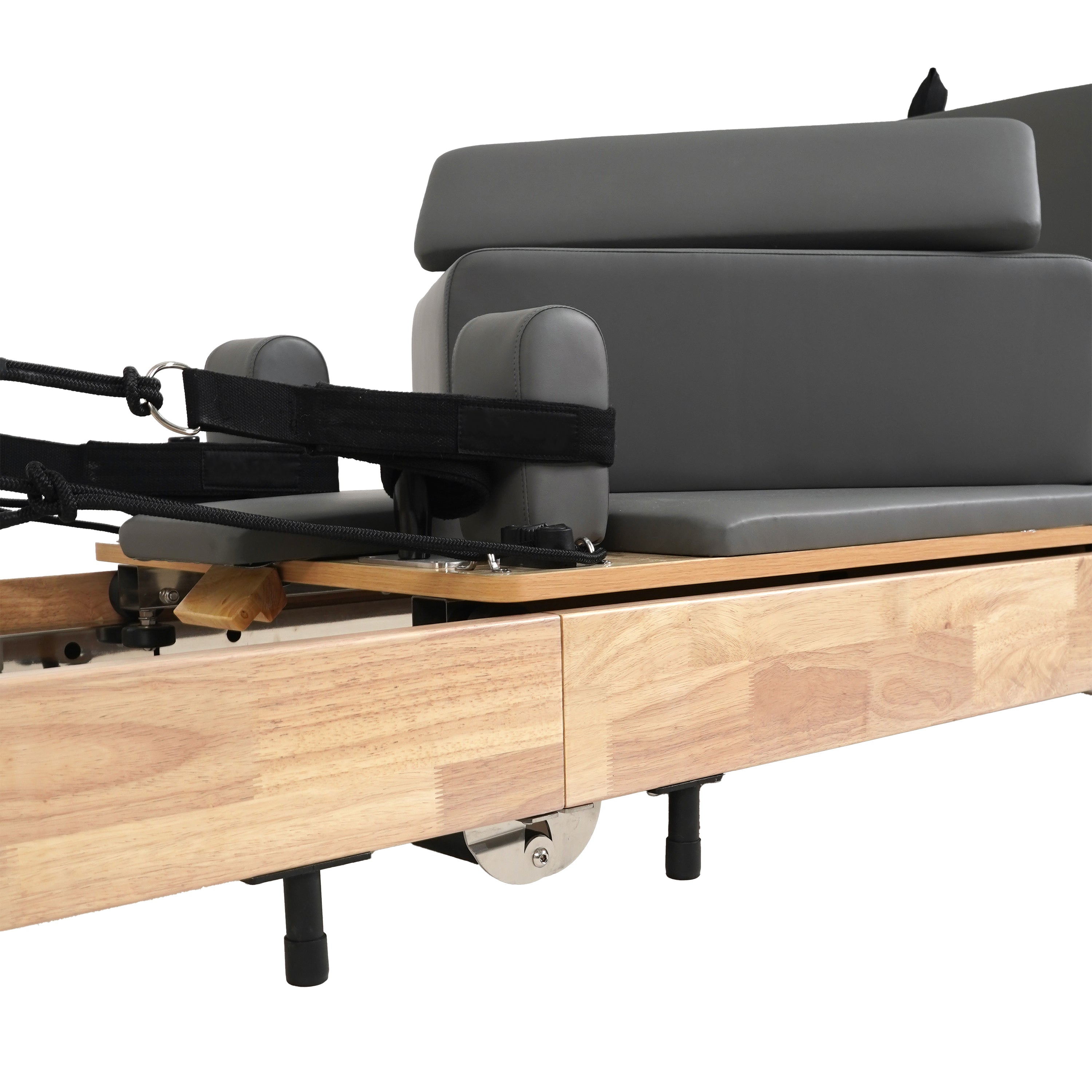 Oak Foldable Pilates Reformer – Space-Saving,