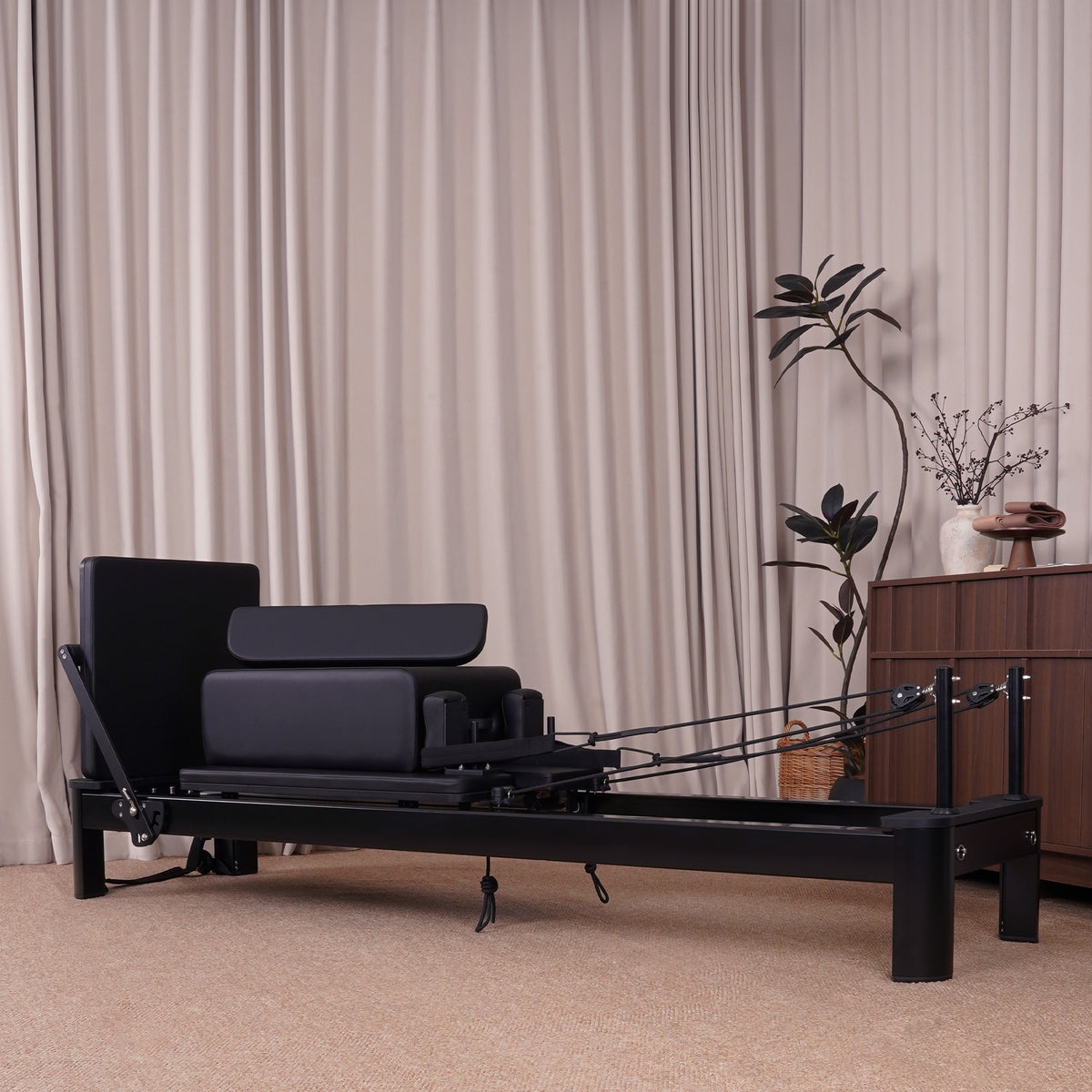 Black Aluminum Pilates Reformer