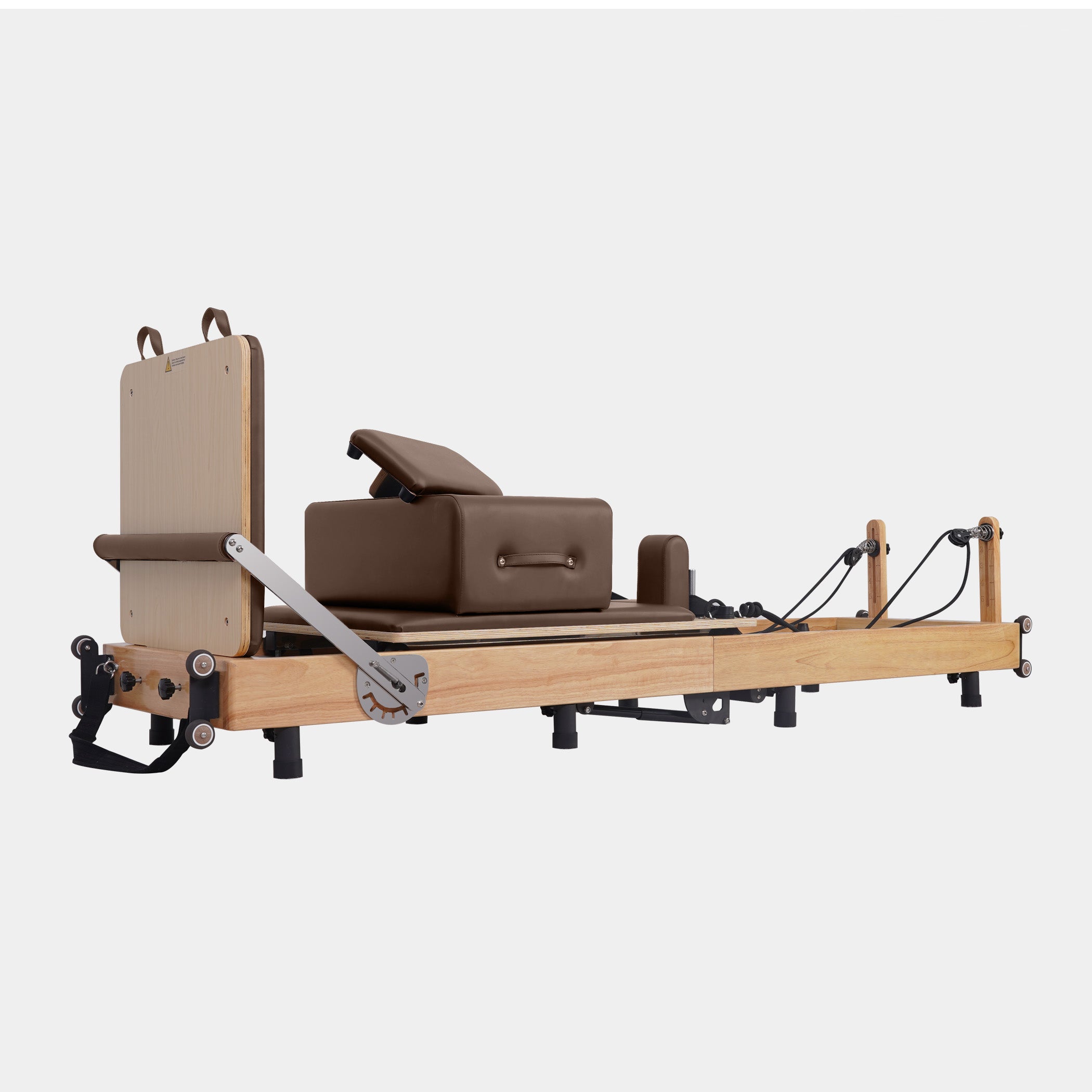 BR Oak Foldable Pilates Reformer – Studio-Level Foldable Reformer Mocha