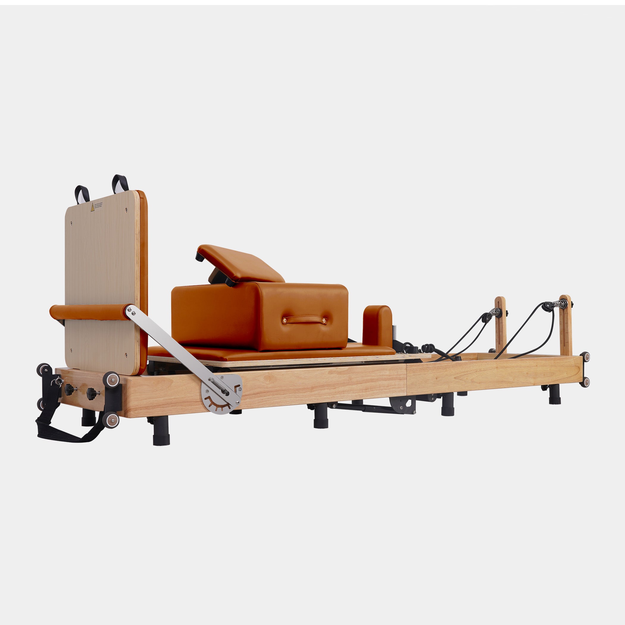 BR Oak Foldable Pilates Reformer – Studio-Level Foldable Reformer Orange