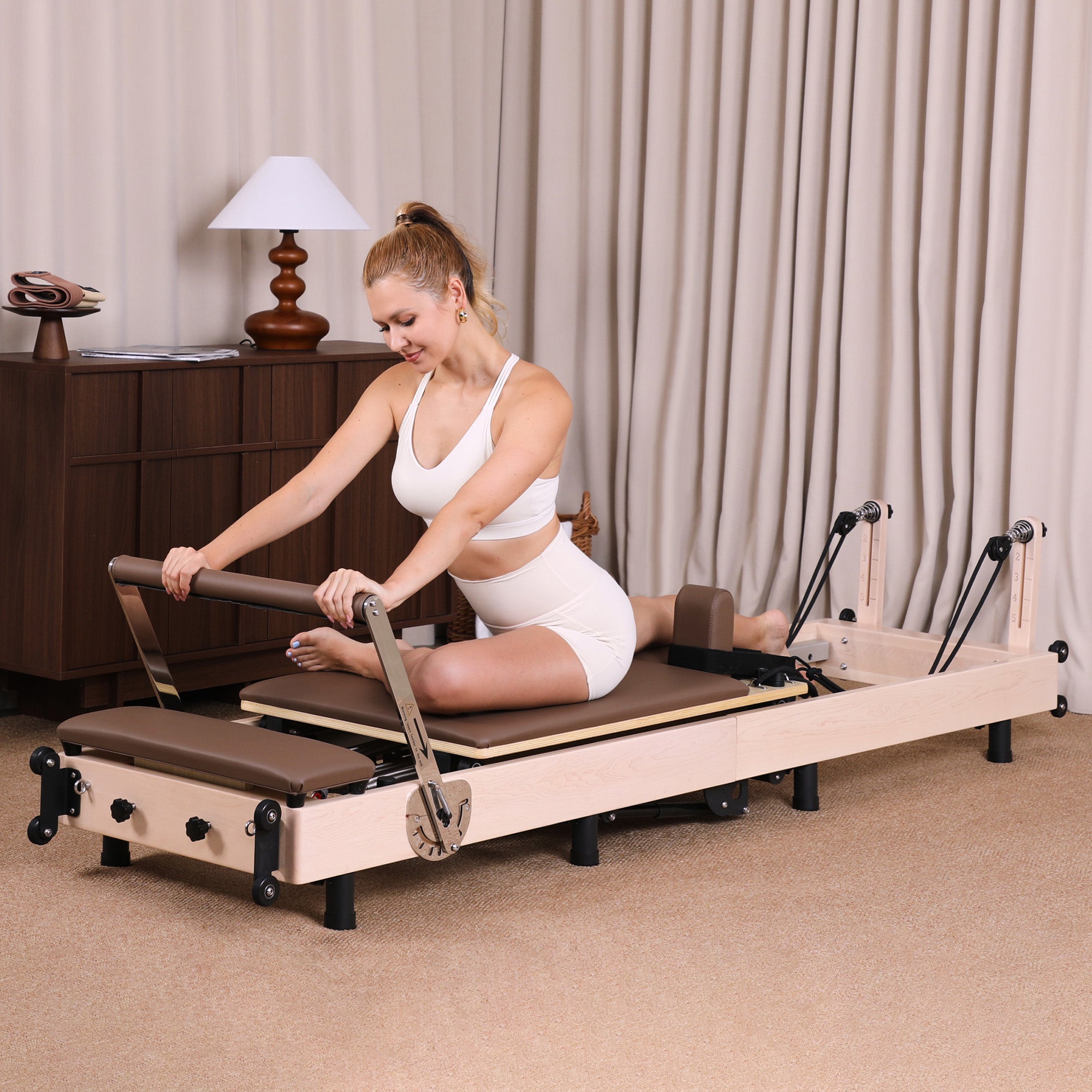 BR Maple Foldable Pilates Reformer – Studio-Level Foldable Reformer