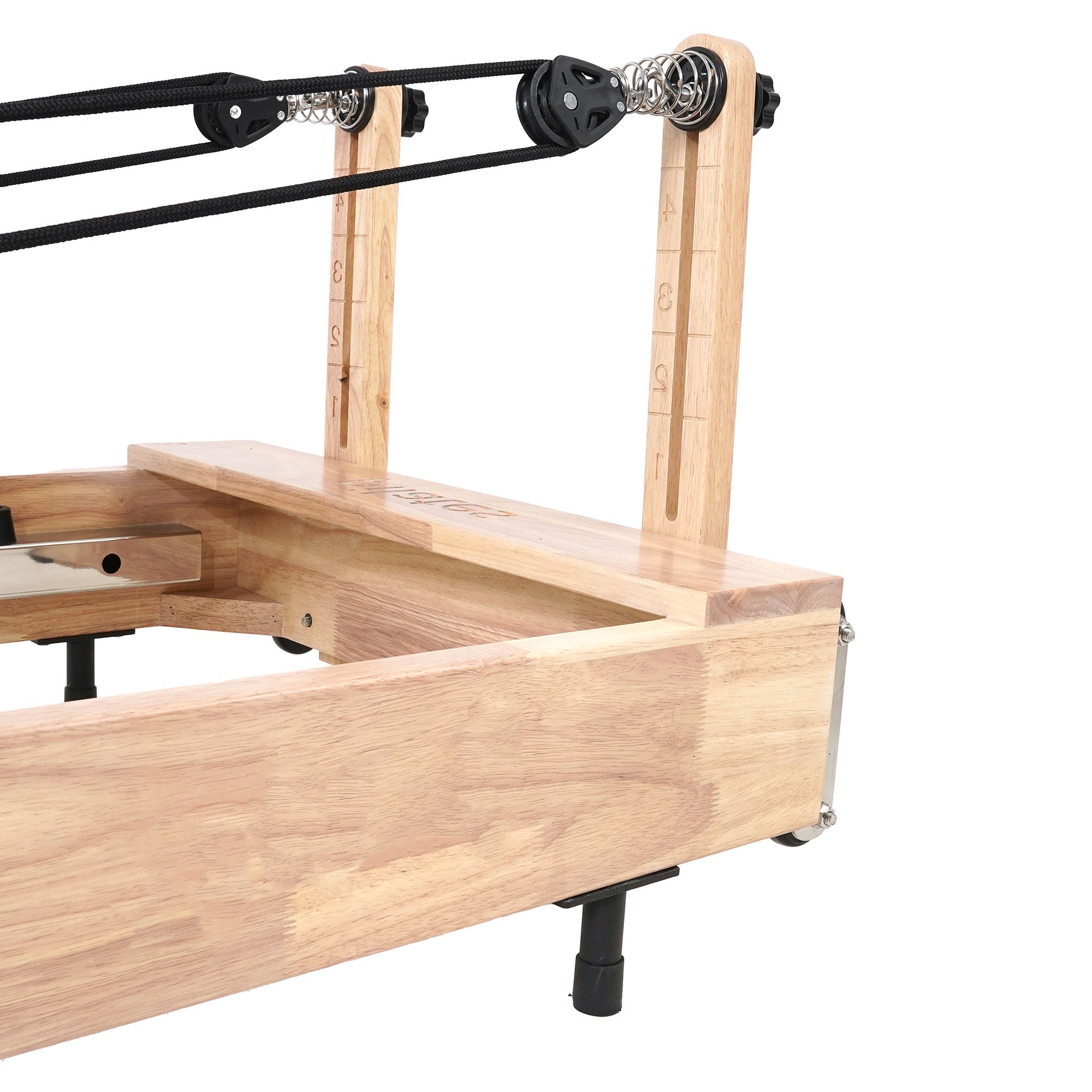 Oak Foldable Pilates Reformer – Space-Saving
