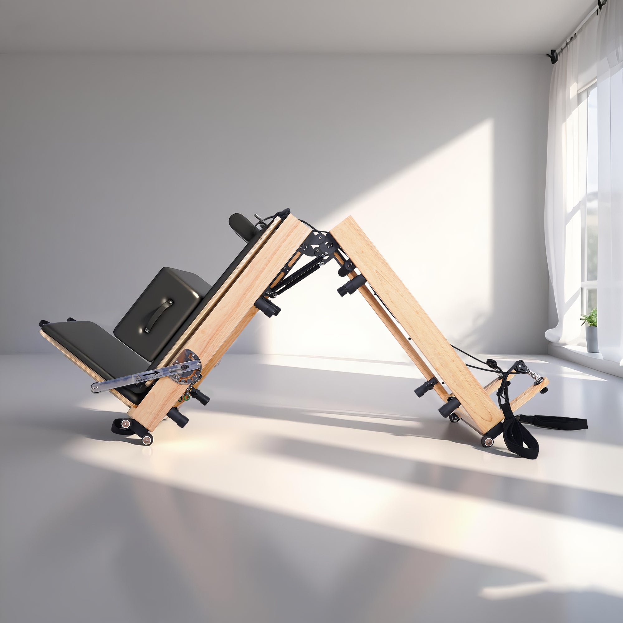 BR Oak Foldable Pilates Reformer – Studio-Level Foldable Reformer