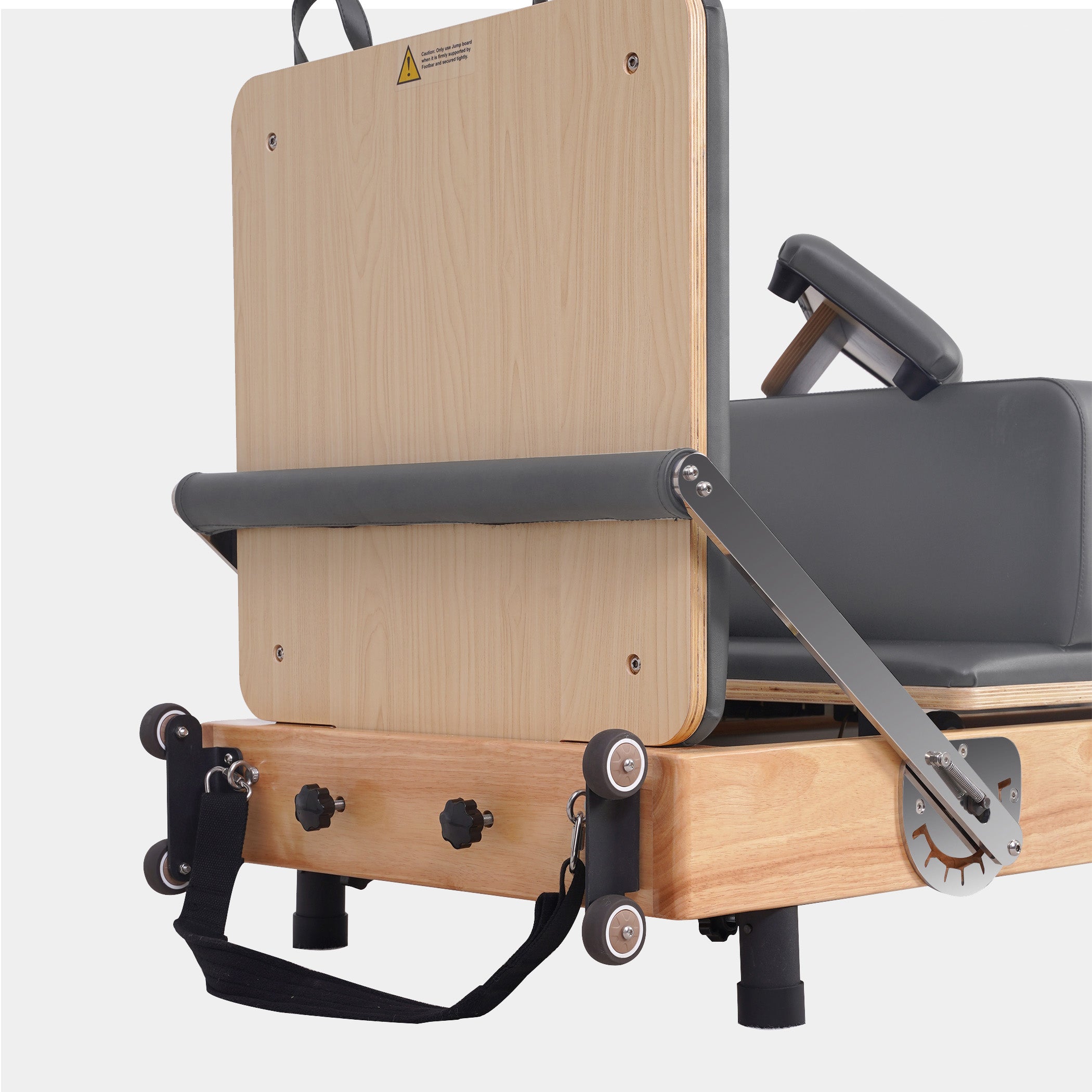 BR Oak Foldable Pilates Reformer – Studio-Level Foldable Reformer Grey