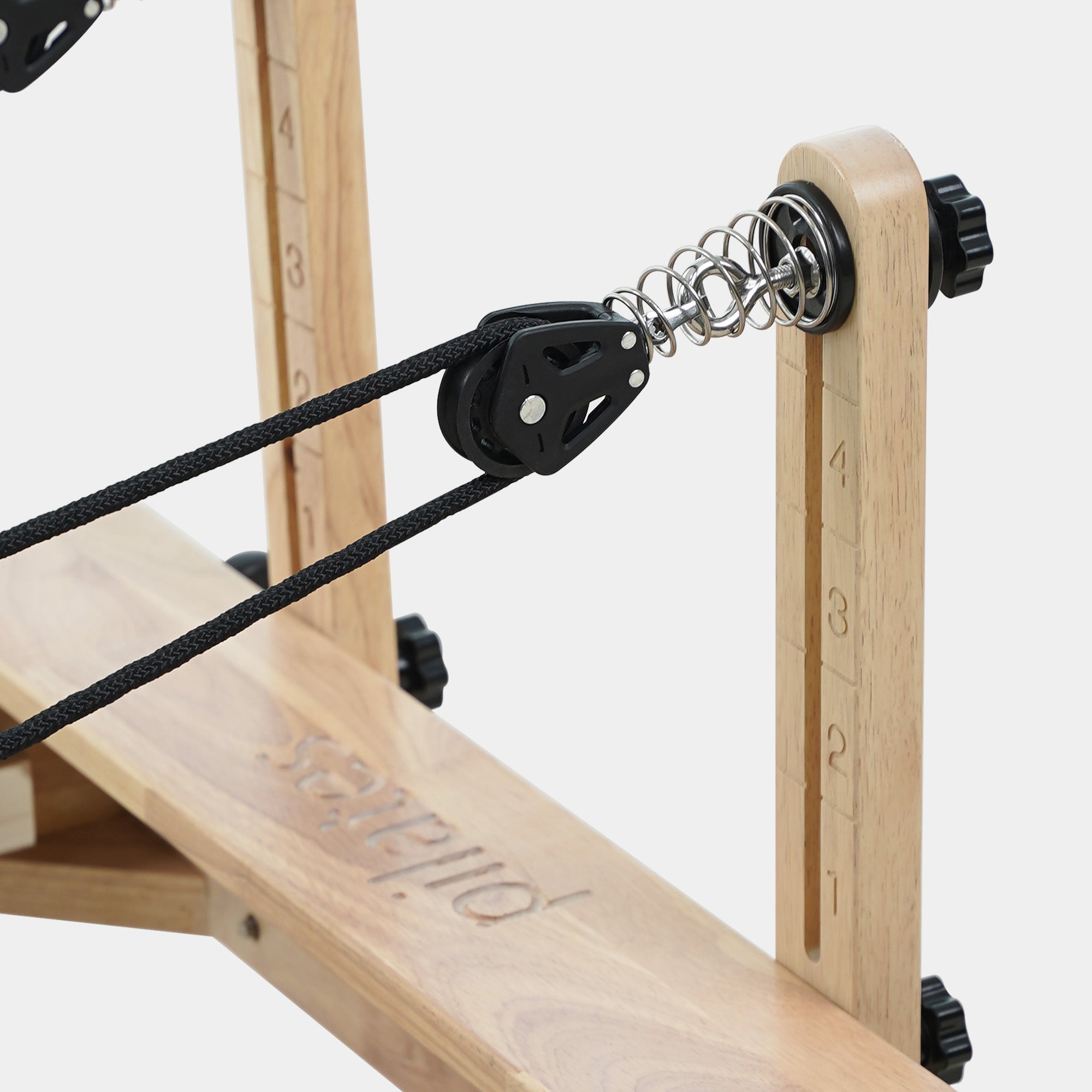 Solid Wood Foldable Pilates Reformer – Space-Saving