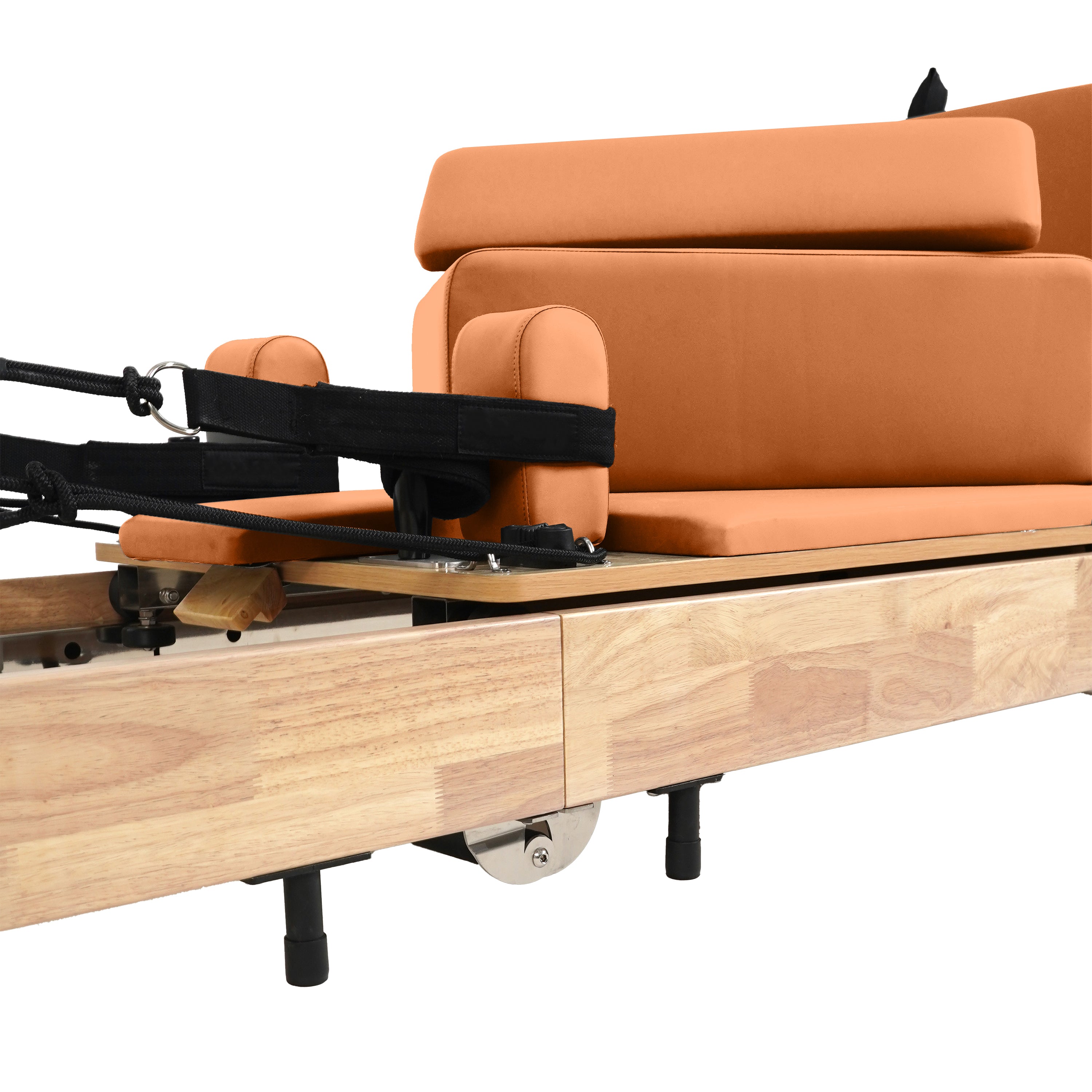 Oak Foldable Pilates Reformer – Space-Saving,