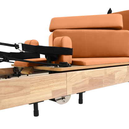 Oak Foldable Pilates Reformer – Space-Saving,