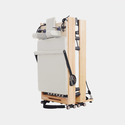 BR Oak Foldable Pilates Reformer – Studio-Level Foldable Reformer White
