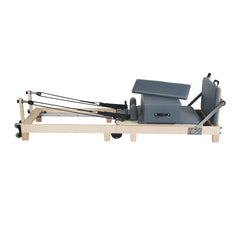 Foldable Maple Wood Pilates Reformer with Solid Wood Legs