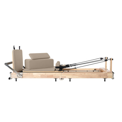 Solid Wood Foldable Pilates Reformer – Space-Saving