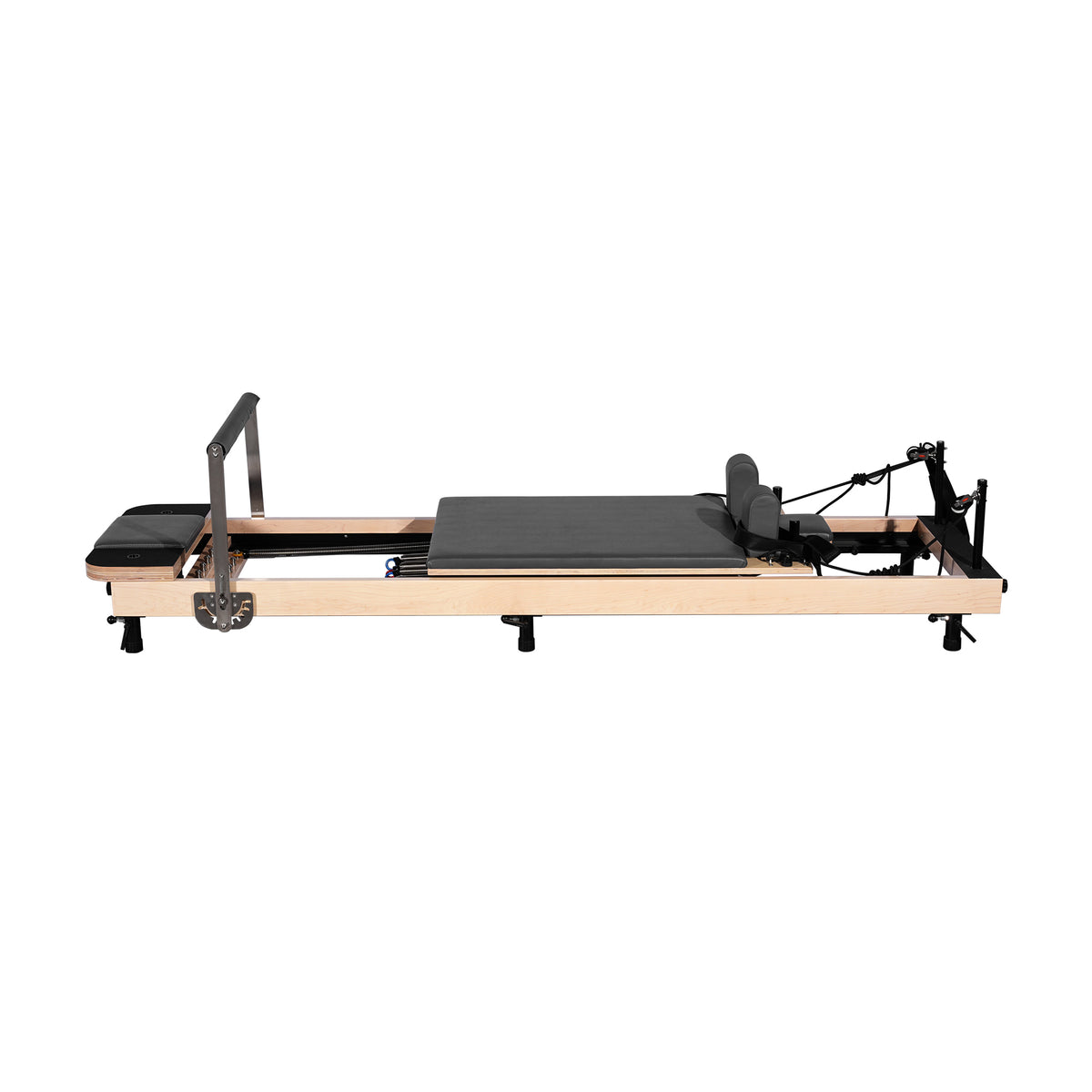 Maple Wood Pilates Reformer with Adjustable Height Legs