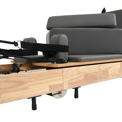 Oak Foldable Pilates Reformer – Space-Saving,