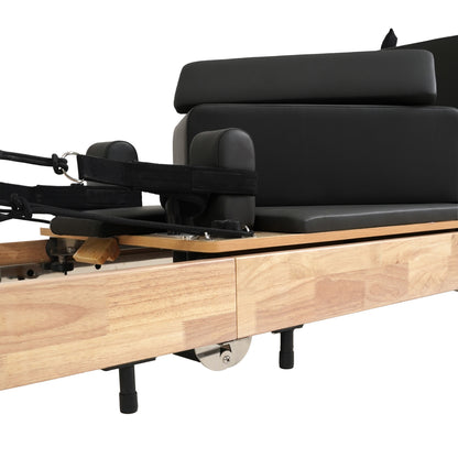 Oak Foldable Pilates Reformer – Space-Saving,