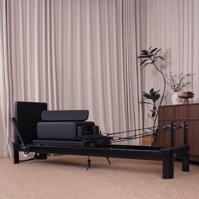 Black Aluminum Pilates Reformer