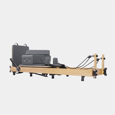 BR Oak Foldable Pilates Reformer – Studio-Level Foldable Reformer Grey