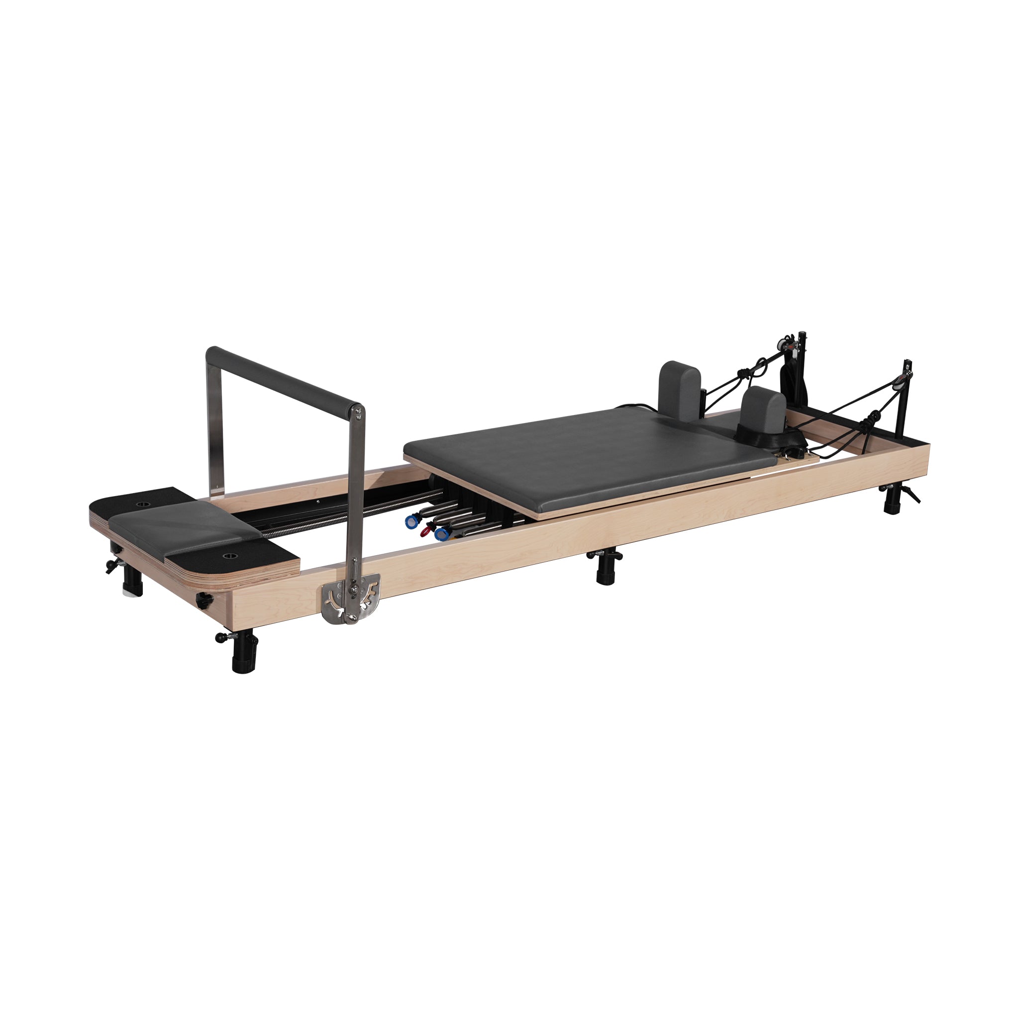 Maple Wood Pilates Reformer with Adjustable Height Legs