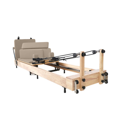 Oak Foldable Pilates Reformer – Space-Saving