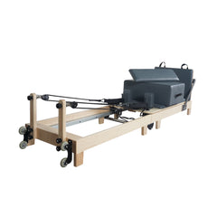 Foldable Maple Wood Pilates Reformer with Solid Wood Legs