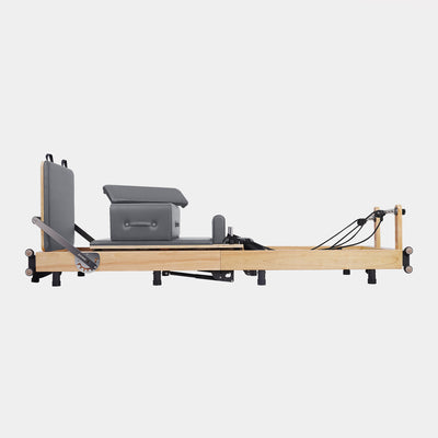 BR Oak Foldable Pilates Reformer – Studio-Level Foldable Reformer Grey
