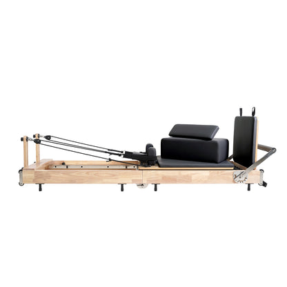 Oak Foldable Pilates Reformer – Space-Saving,