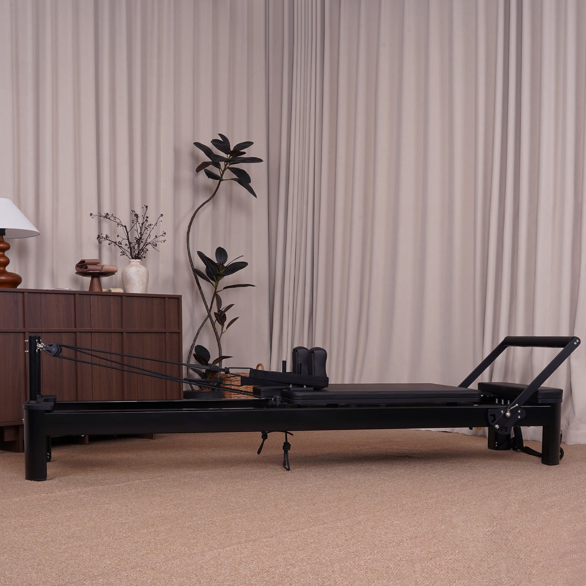 Black Aluminum Pilates Reformer