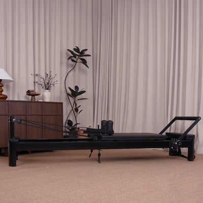 Black Aluminum Pilates Reformer