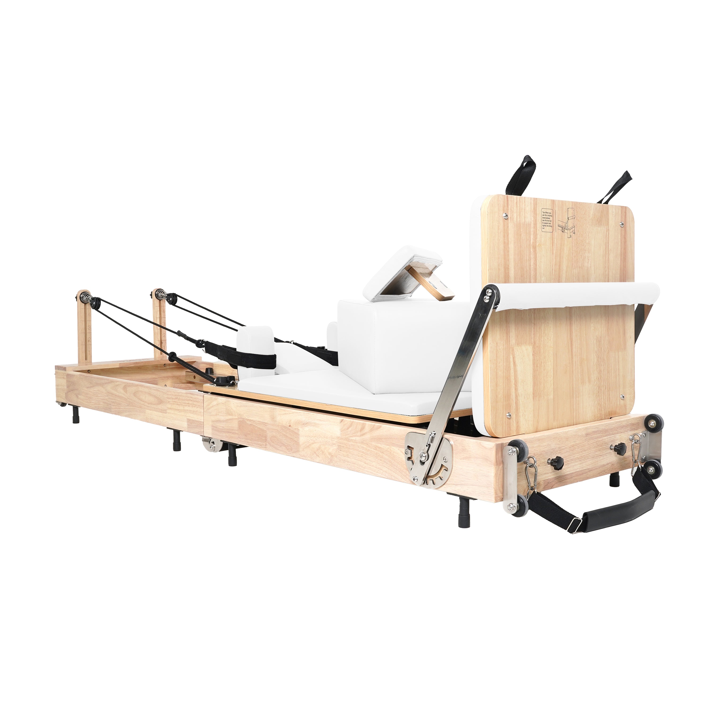 Oak Foldable Pilates Reformer – Space-Saving,