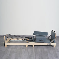 Foldable Maple Wood Pilates Reformer with Solid Wood Legs
