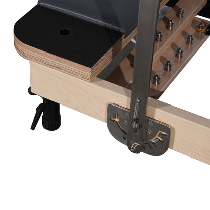 Maple Wood Pilates Reformer with Adjustable Height Legs