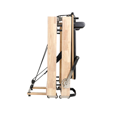 Solid Wood Foldable Pilates Reformer – Space-Saving