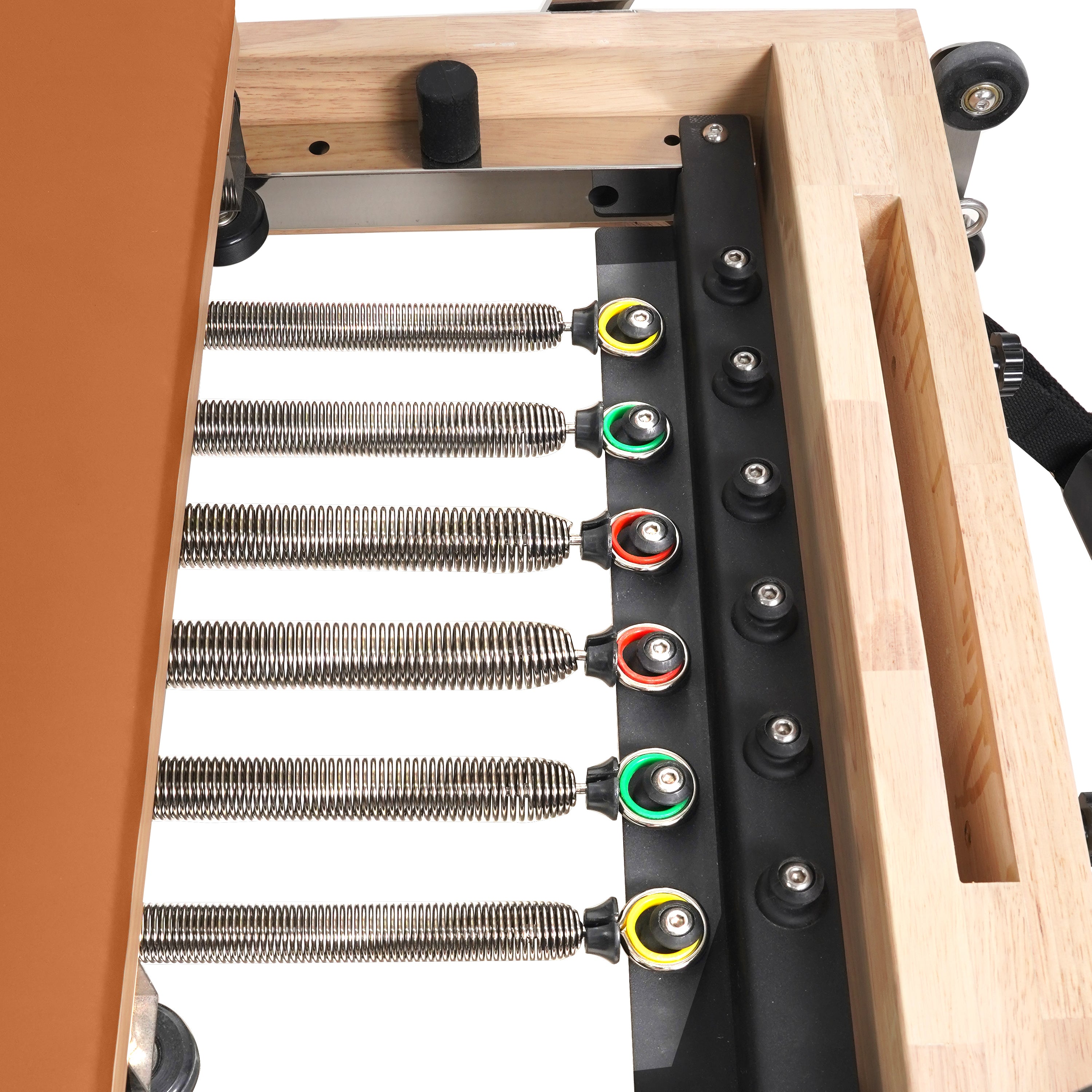 Oak Foldable Pilates Reformer – Space-Saving,