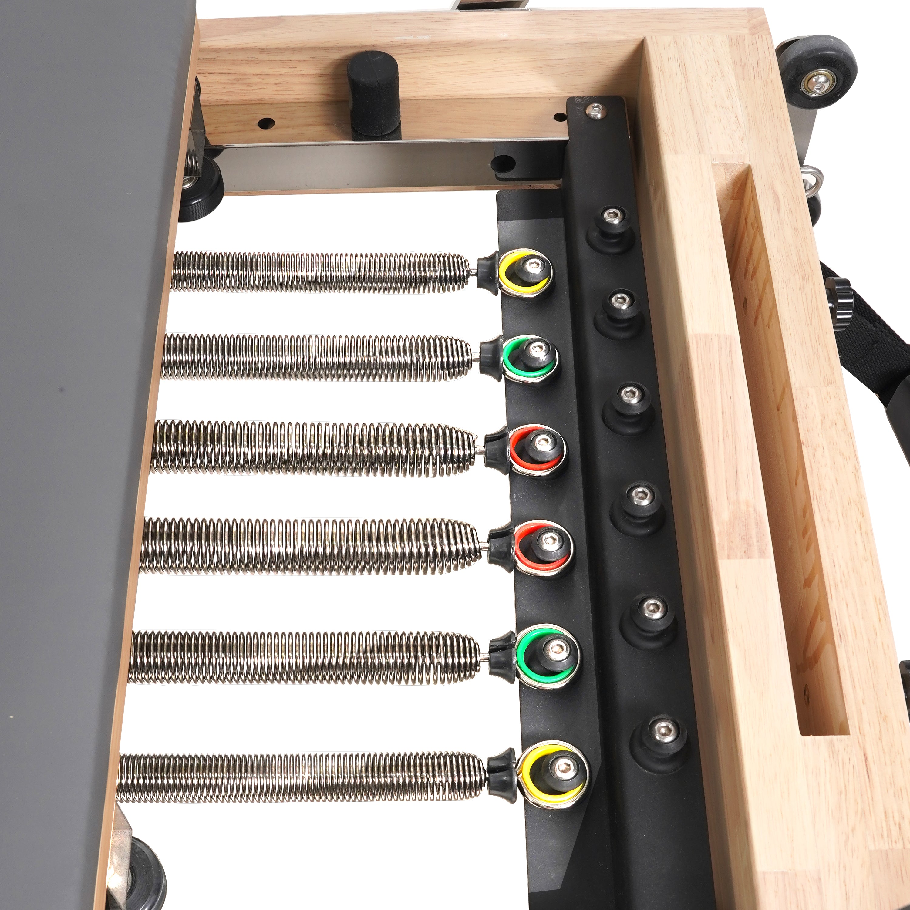 Oak Foldable Pilates Reformer – Space-Saving,