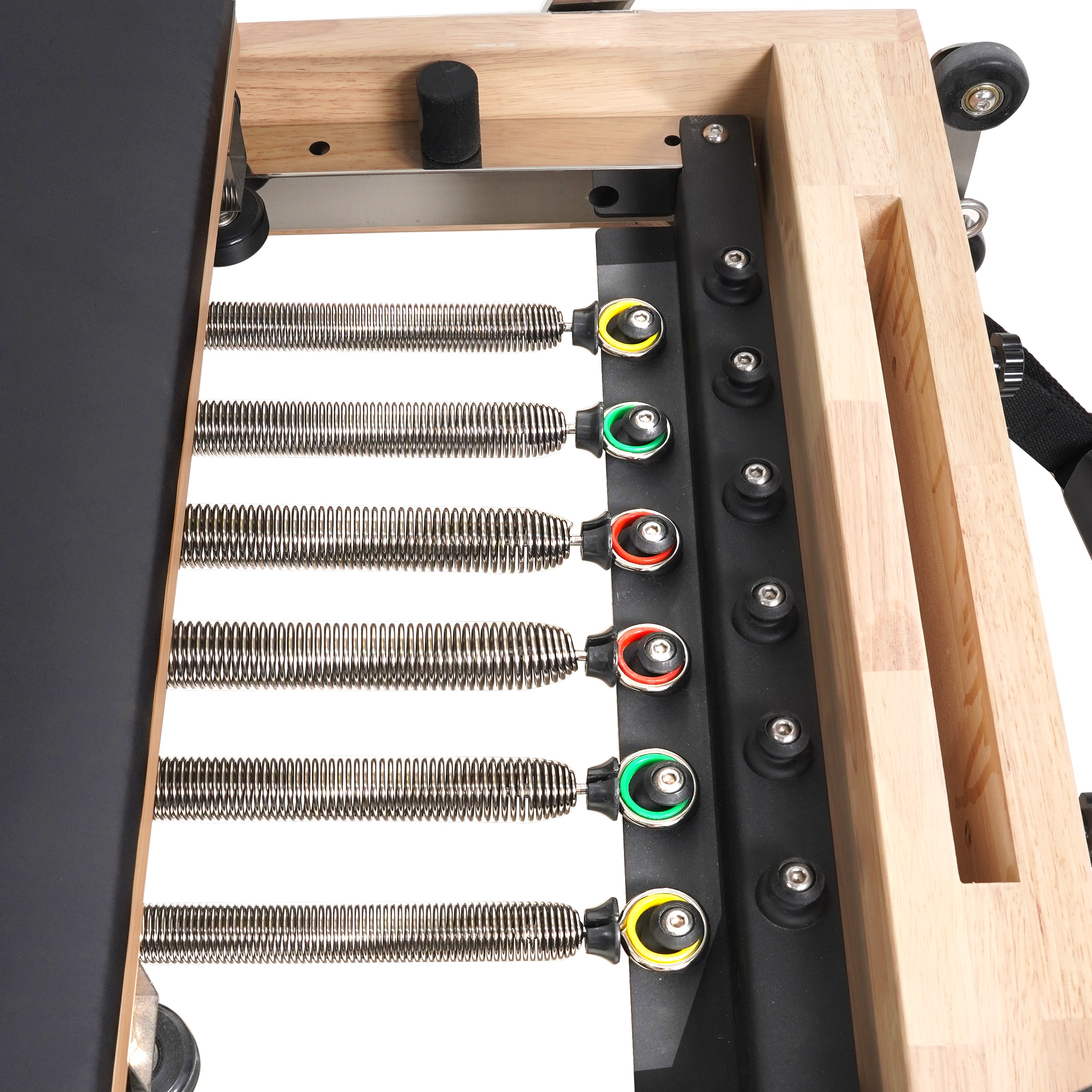 Oak Foldable Pilates Reformer – Space-Saving,