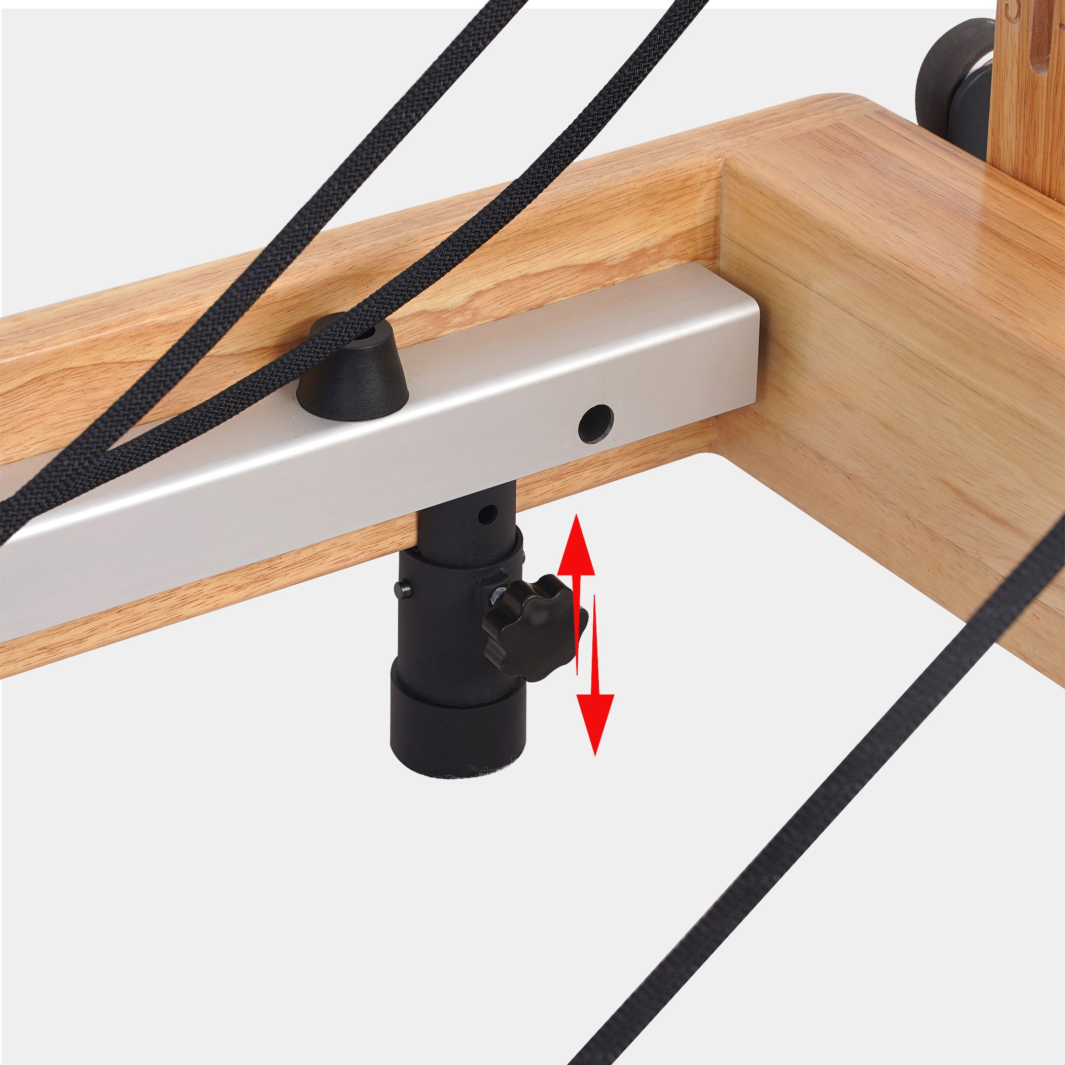 BR Oak Foldable Pilates Reformer – Studio-Level Foldable Reformer Latte Tone