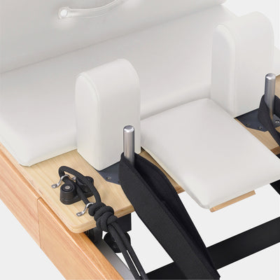 BR Oak Foldable Pilates Reformer – Studio-Level Foldable Reformer White