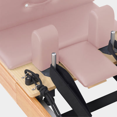 BR Oak Foldable Pilates Reformer – Studio-Level Foldable Reformer Pink