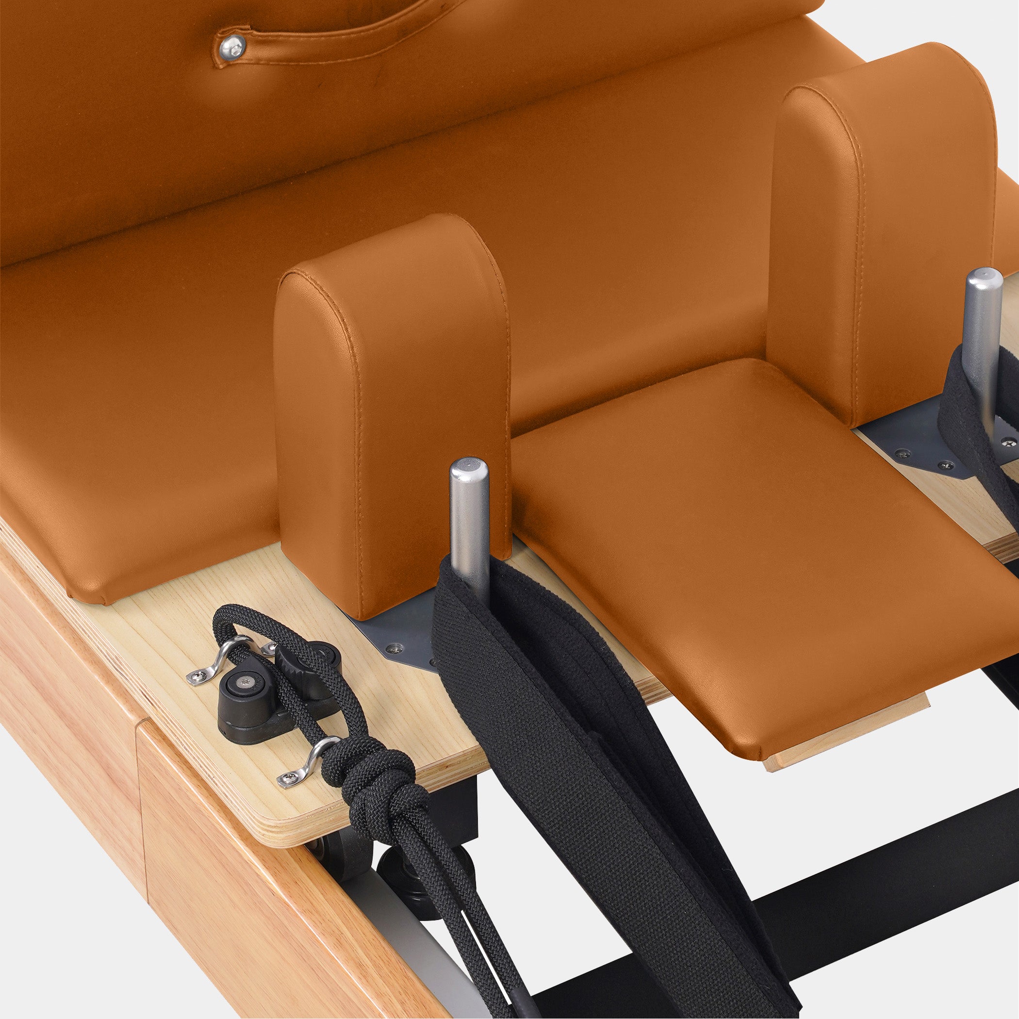 BR Oak Foldable Pilates Reformer – Studio-Level Foldable Reformer Orange