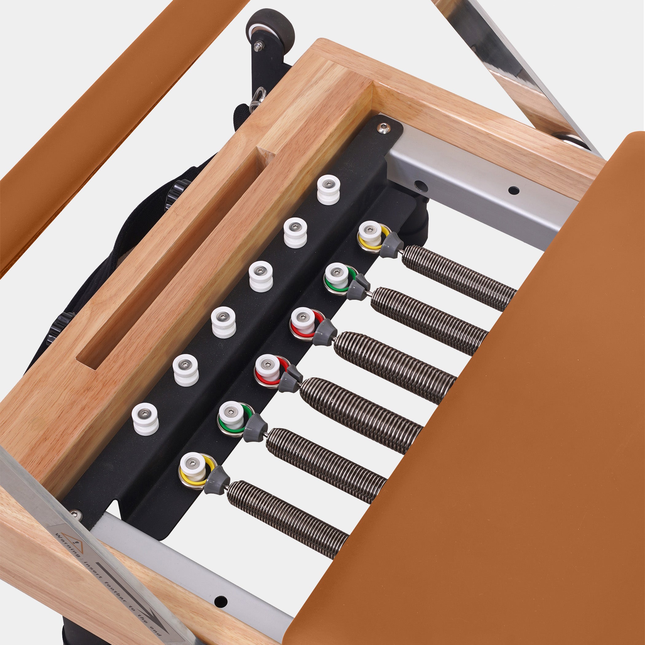 BR Oak Foldable Pilates Reformer – Studio-Level Foldable Reformer Orange