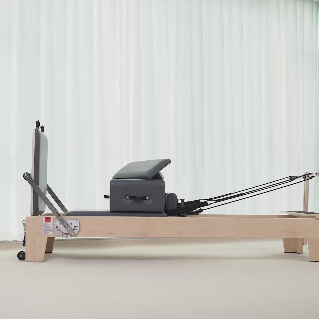 Load video: BR Maple Pilates Reformer