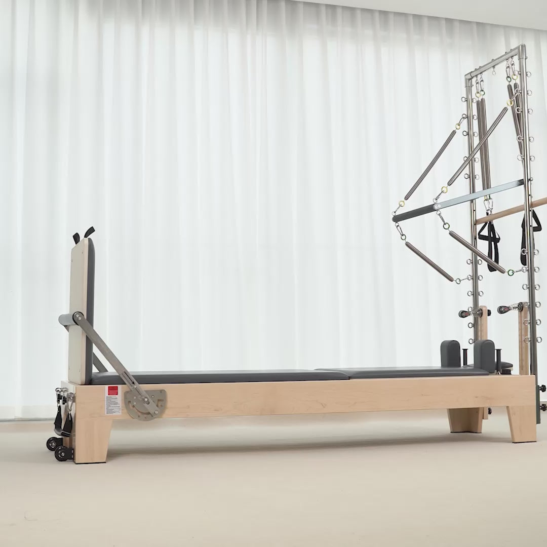 Load video: Maple Pilates Reformer With Tower